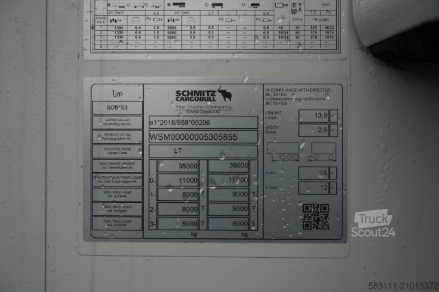 Rashladna poluprikolica SCHMITZ CARGOBULL REFRIGERATED / NEW THERMO KING UNIT / SLX 300 /