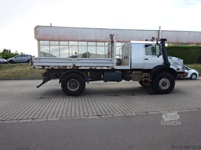 Ciężarówka z płaską platformą MERCEDES-BENZ Zetros 1833 4x4 Pritsche AHK Standhzg Automatik