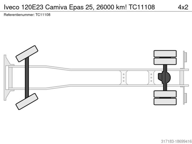Lyftplattform Iveco 120E23 Camiva Epas 25, 26000 km!