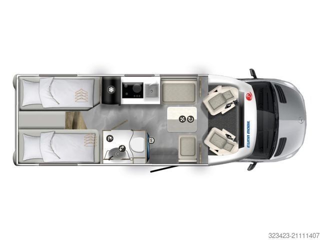 Autocaravana semi-integrada EURAMOBIL Xtura XT 686 EF Solar,Navi,Markise,Delta-Felgen