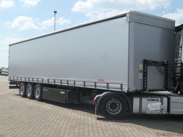 Naczepa otwarta z plandeką KÖGEL SN 24, Edscha, Luft-Lift,  Palettenkasten, BPW