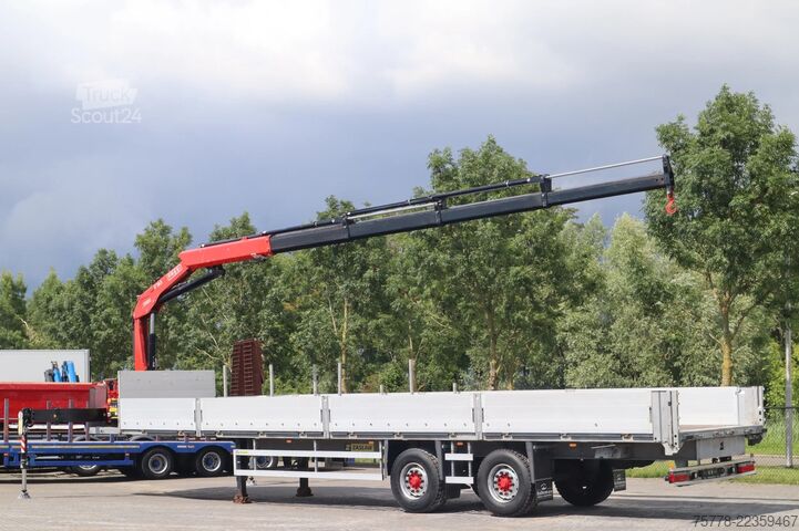 مقطورة منصة Zaslaw 2 AXLE OPEN TRAILER + FASSI F185-4 (YEAR 2023) ...