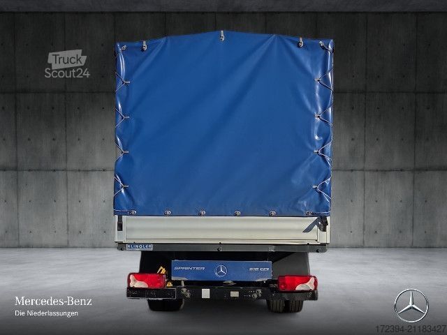 Transportador con plataforma y toldo Mercedes-Benz Sprinter 516 CDI Pritsche Plane Lang Klima