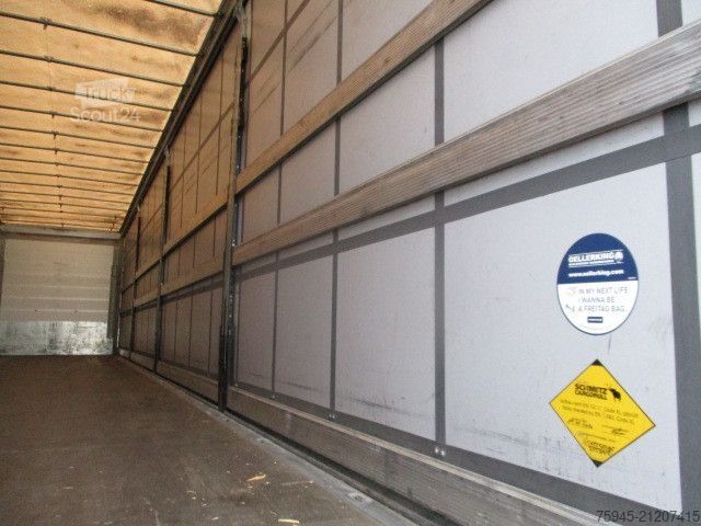 Open semitrailer with tarp SCHMITZ CARGOBULL SCB*S3T, Liftachse, TÜV 07/2026