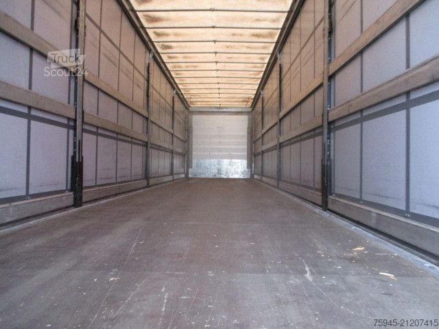 Open semitrailer with tarp SCHMITZ CARGOBULL SCB*S3T, Liftachse, TÜV 07/2026