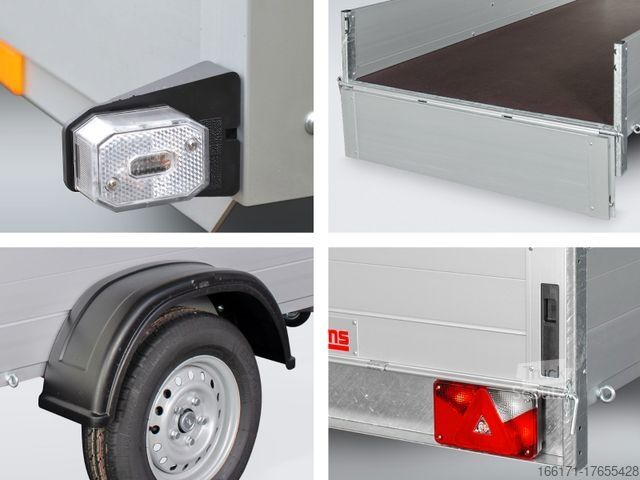 مقطورة سيارة ANSSEMS Tieflader GTB 1200.251x126 mit Hochplane