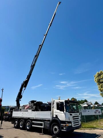 Plateforme de chargement ouverte Scania P380 8X4 PRITSCHE 7m00 + KRAN HIAB 244 E-7 - 5/...