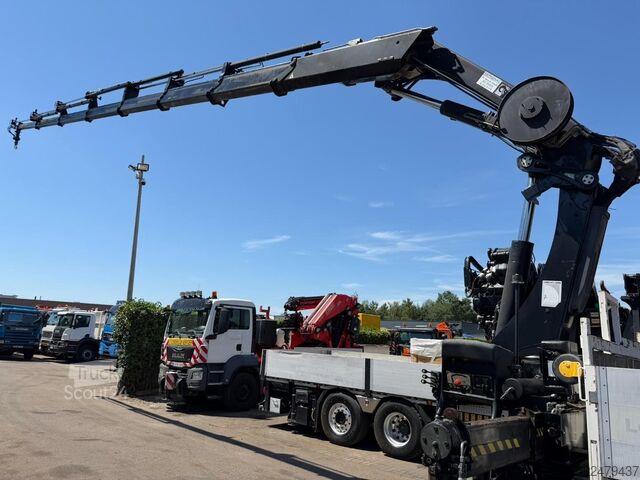Plateforme de chargement ouverte Scania P380 8X4 PRITSCHE 7m00 + KRAN HIAB 244 E-7 - 5/...