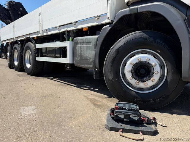 Plateforme de chargement ouverte Scania P380 8X4 PRITSCHE 7m00 + KRAN HIAB 244 E-7 - 5/...