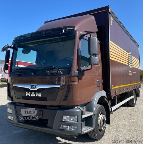 бортовой грузовик с тентом MAN MAN TGM 15.290 Stapleraufnahme Edscha