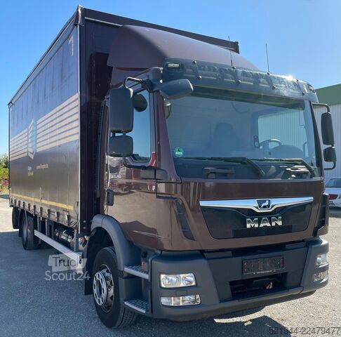 бортовой грузовик с тентом MAN MAN TGM 15.290 Stapleraufnahme Edscha