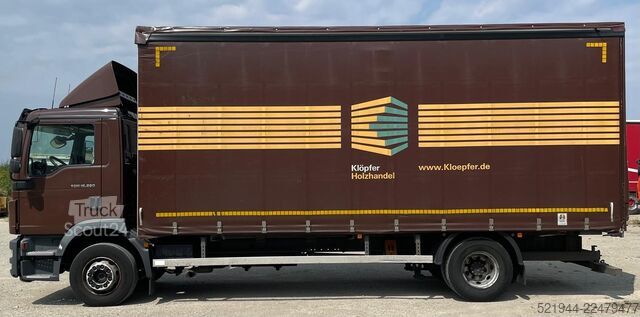 бортовой грузовик с тентом MAN MAN TGM 15.290 Stapleraufnahme Edscha