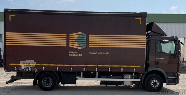 бортовой грузовик с тентом MAN MAN TGM 15.290 Stapleraufnahme Edscha