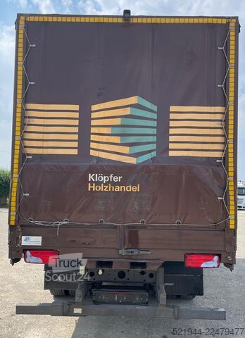 бортовой грузовик с тентом MAN MAN TGM 15.290 Stapleraufnahme Edscha
