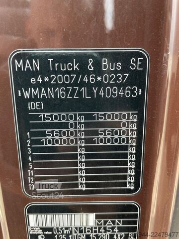 бортовой грузовик с тентом MAN MAN TGM 15.290 Stapleraufnahme Edscha