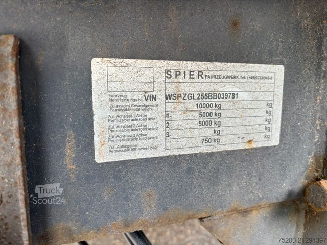 Przyczepa skrzyniowa SPIER ZGL 255 TANDEMANHÄNGER