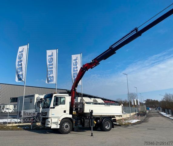 Żuraw samochodowy MAN TGM18.320/Meiller/Kipper/PK14.501/Funk/NL8To/Top