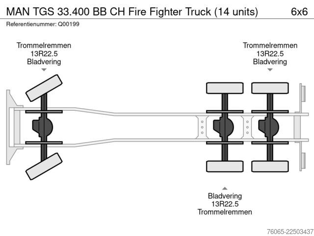 Hasičské auto MAN TGS 33.400 BB CH Fire Fighter Truck (14 units)