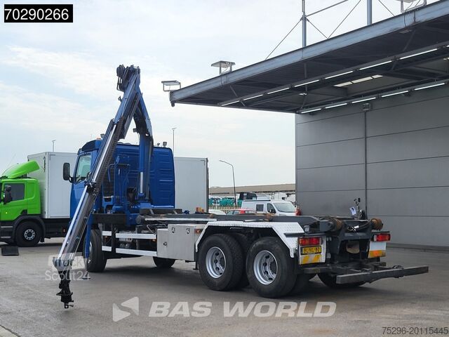 Volvo FH12 380 6X2 Camion NL Grue HMF 1463K2 Suspension acier Essieu relevable Boîte manuelle Euro 3 Volvo FH12 380 6X2 NL-Truck HMF 1463K2 Crane Steelsus...