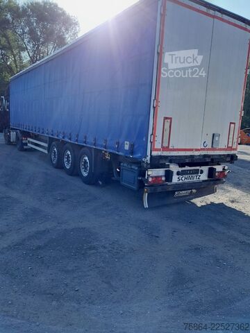 Åben sættevogn med presenning SCHMITZ CARGOBULL S 01 , ALU - Felgen