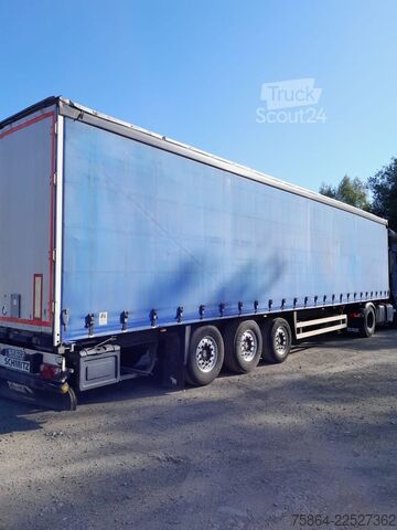 Åben sættevogn med presenning SCHMITZ CARGOBULL S 01 , ALU - Felgen