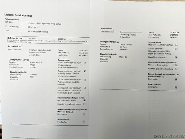 Пікап-фургон MERCEDES-BENZ Sprinter Pritsche 319/519 CDI V6 3,0L 3500KG