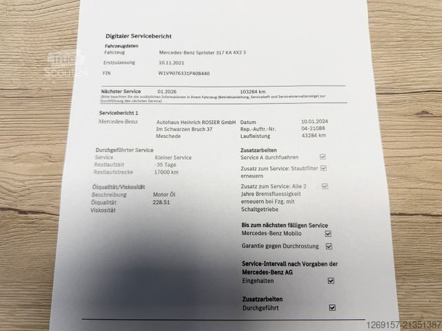 Фургон з високим дахом MERCEDES-BENZ Sprinter 317 CDI Kasten RWD L2H1 **AHK 3500 KG**