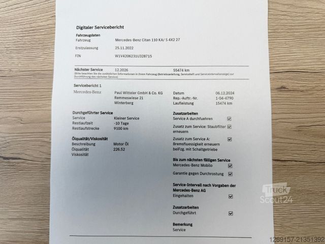 Панельний фургон MERCEDES-BENZ Citan Kasten 110 CDI Kamera Klima Tempomat