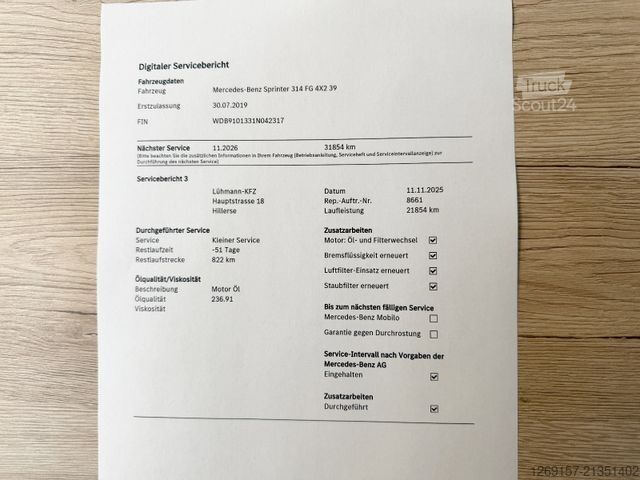 Фургон-шафа з фіранкою MERCEDES-BENZ Sprinter 314 CDI Pritsche Plane FWD L2 Klima