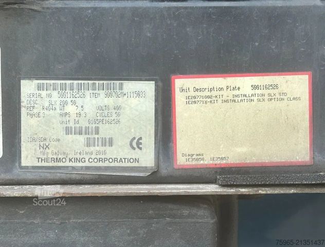 Semi-reboque frigorífico SCHMITZ CARGOBULL SKO 24 THERMO KING SLX 200 ONLY 3645 ENGINE HOUR