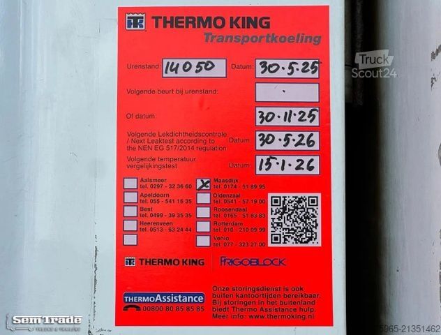Køletrailer SCHMITZ CARGOBULL SCB*S3B THERMO KING SLXe 300 LIFT AXLE HOLLAND-T