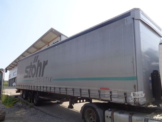 Nyitott ponyvás félpótkocsi KÖGEL S24-1 Mega Liftachse 445/45 R19,5