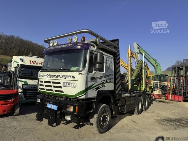 Tovornjak za prevoz hlodovine MAN Steyr 33S46 Loglift 105Z 6x6