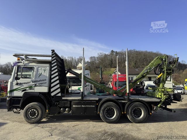 Tovornjak za prevoz hlodovine MAN Steyr 33S46 Loglift 105Z 6x6
