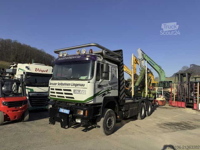 Tovornjak za prevoz hlodovine MAN Steyr 33S46 Loglift 105Z 6x6