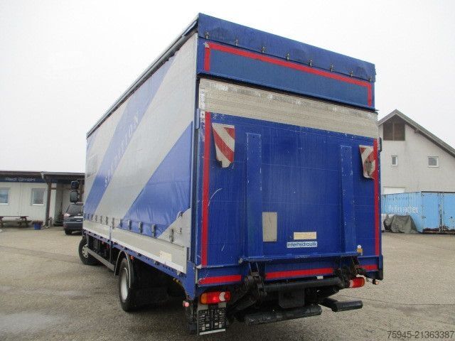 Вантажівка з платформою і тентом RENAULT D12/280, LBW, TÜV 03/2026