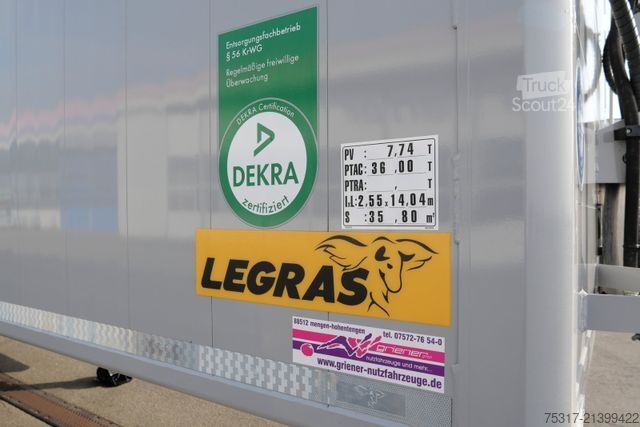 Návěs s pohyblivou podlahou LEGRAS C03 S / 92 m³ / 7 mm boden /7800 kg nur 23000 km