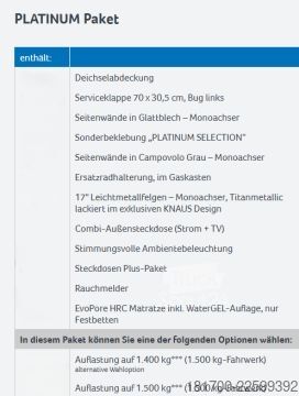 Karavan Knaus Sport 420 QD 1500kg*PLATINUM Paket*Dusche