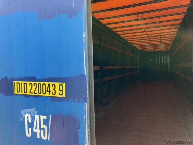 Zamenljiva nadgradnja z ravno ploščadjo in ponjavo WECON/LAG CURTAIN C45 45feet