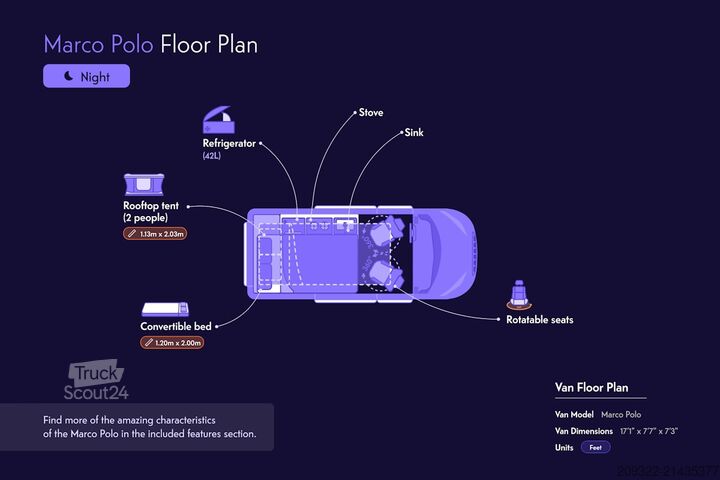 Lakóautó Mercedes Marco Polo 250d | 2022 | EURO 6 | Automatico | Venditore professionale