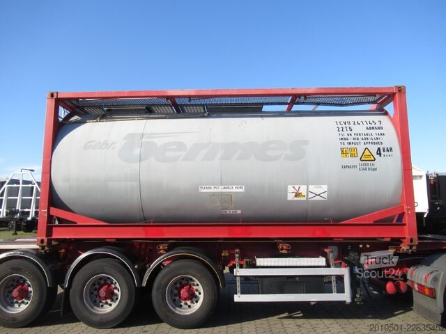 حاوية صهريج 24m³ TANKCONTAINER TANK EDELSTAHL Stahlcontainer TANK 24.000L GÜLLE