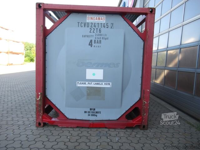 حاوية صهريج 24m³ TANKCONTAINER TANK EDELSTAHL Stahlcontainer TANK 24.000L GÜLLE
