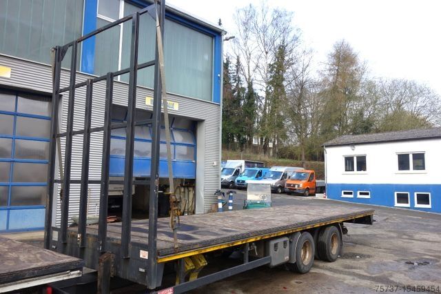 Flatbed truck MERCEDES-BENZ 1840L + Anhänger