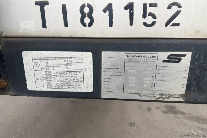 Semi-remorque bâchée Schwarzmüller SPA 3/E Plane / Swiss-Vehicle