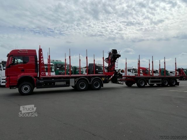 Camion forestier MAN TGS 33.510 BB 6x6/PLATTFORM/KRAN EPSILON Q150Z