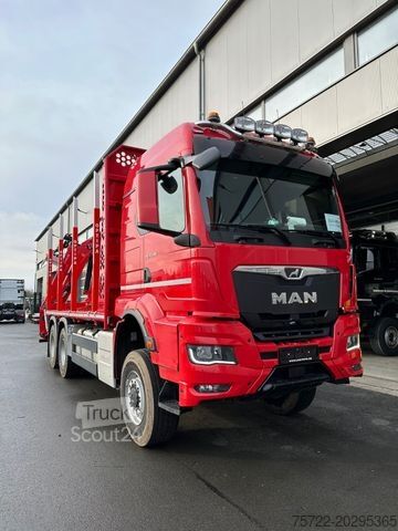 Camion forestier MAN TGS 33.510 BB 6x6/PLATTFORM/KRAN EPSILON Q150Z