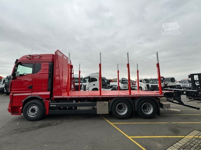 Camion forestier MAN TGX 26.580 6x4 BL/Plattform/ KRAN NACH WAHL!