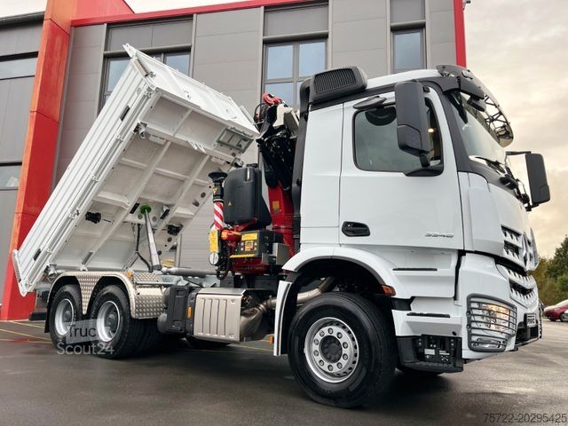 Trīspusējs kravas pašizgāzējs MERCEDES-BENZ AROCS 6x4 Dreiseitenkipper FASSI F255A SOFORT