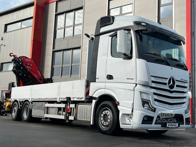 Autokran MERCEDES-BENZ ACTROS 2548/CONTAINERPRITSCHE/KRAN FASSI F545
