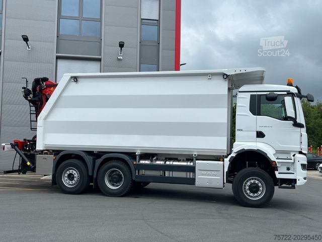 Φορτηγό μεταφοράς ξυλείας MAN TGS 28.480 6x4-4 Kran EPSILON Q170L115 MULDE